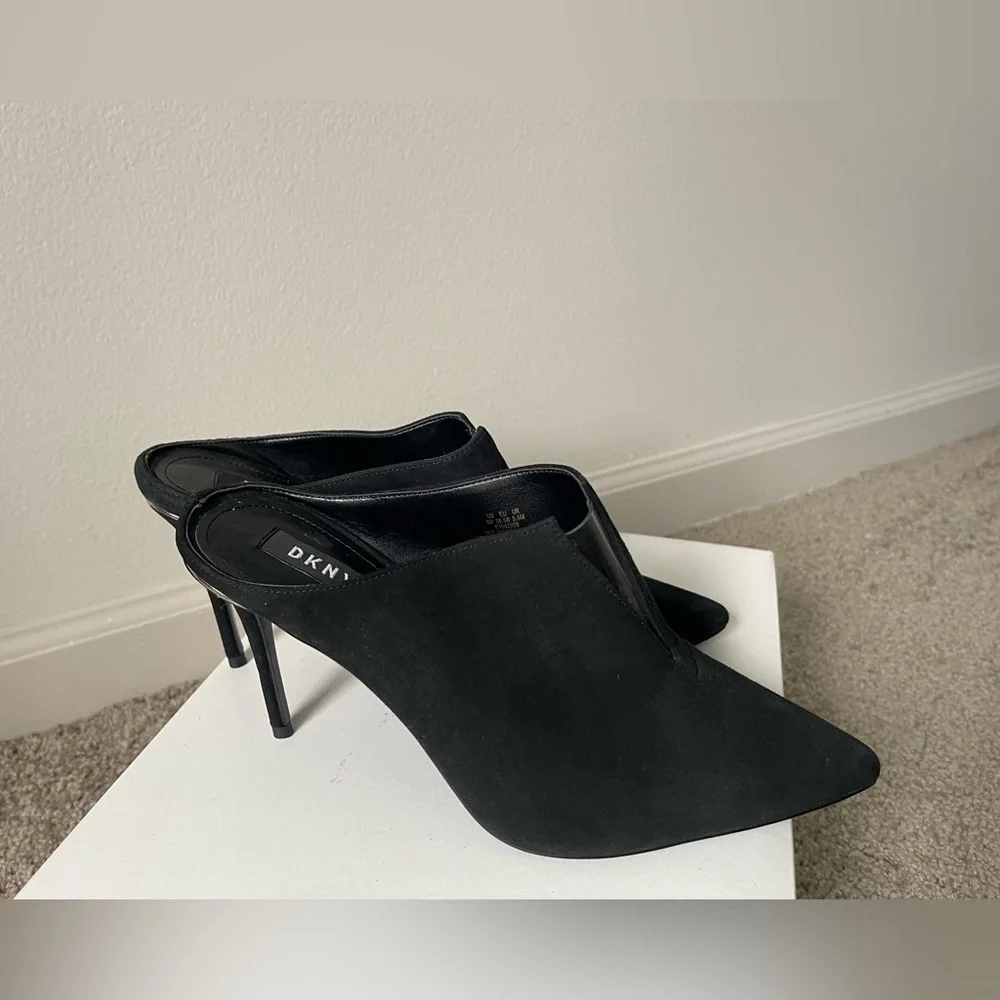 DKNY Dacey Mule Pump Black Clear Women's Office Career Bussines SIze 8 - Picture 6 of 11